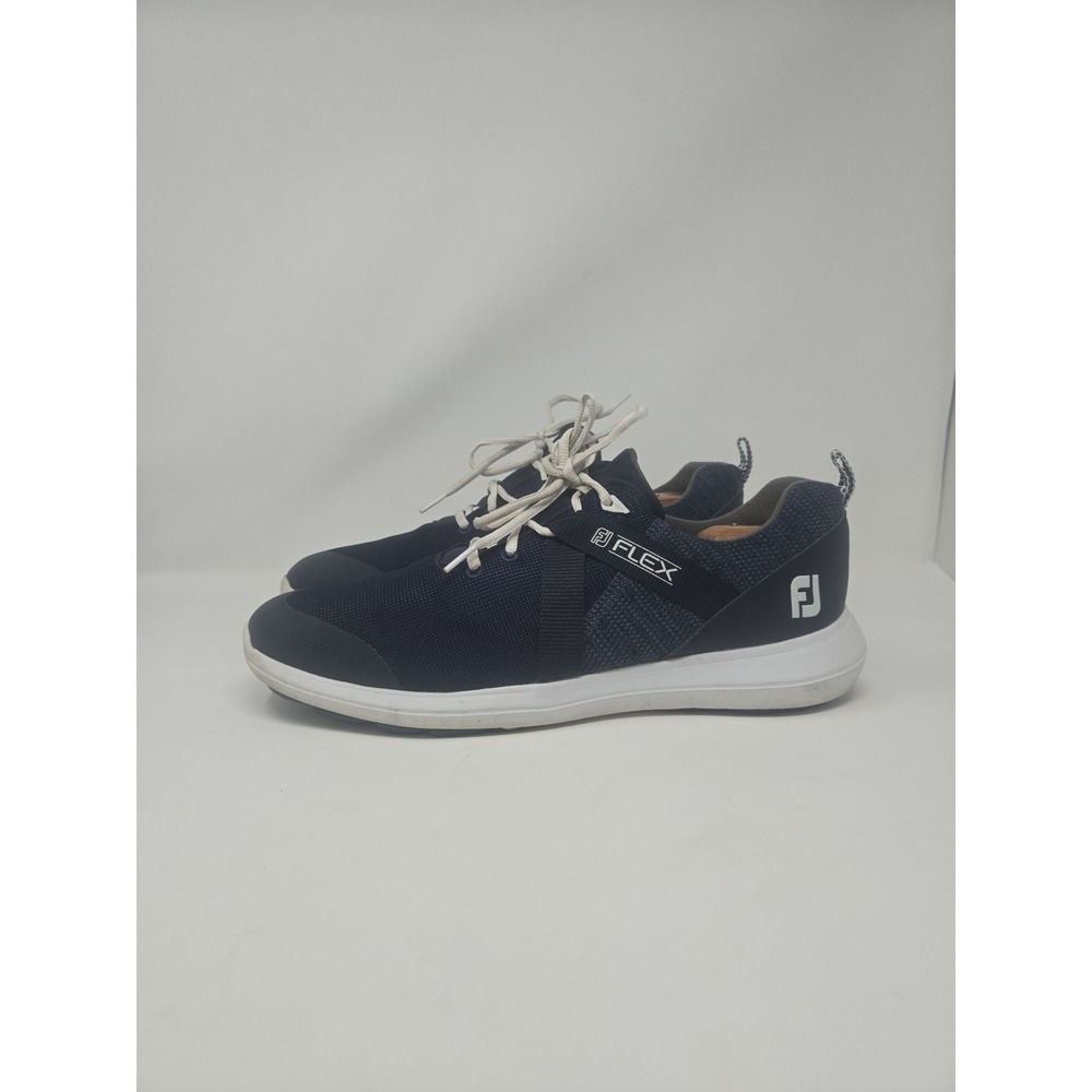 Footjoy FJ Flex Golf Shoes Mens 11.5 M Blue White Spikeless‎ 56102 *